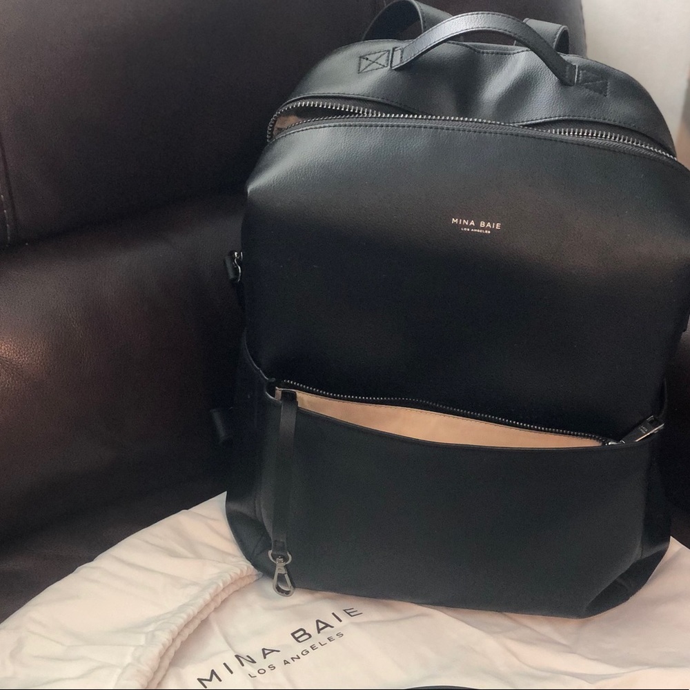 MINA BAIE Stevie backpack - black with gunmetal